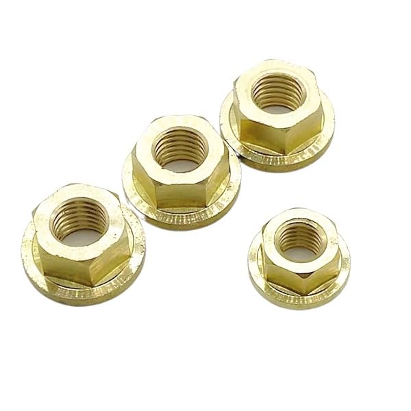 Brass Hex Flange Nuts Non-Serrated Lock Nuts M4 M5 M6 M8 M10 M12 (20,M12 x 1.5)