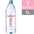 Evian Natural Spring Water, 1 L bottle