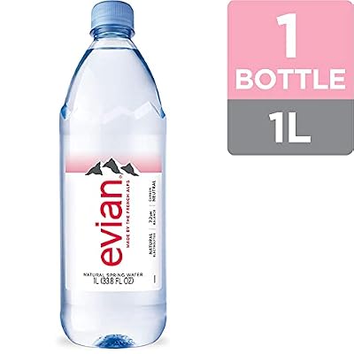 Evian Natural Spring Water, 1 L bottle