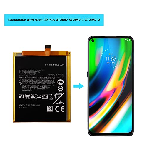 Vvsialeek MG50 Batterie compatible pour Moto G9 Plus XT2087 XT2087-1 XT2087-2 avec kit d'outils - Image 6