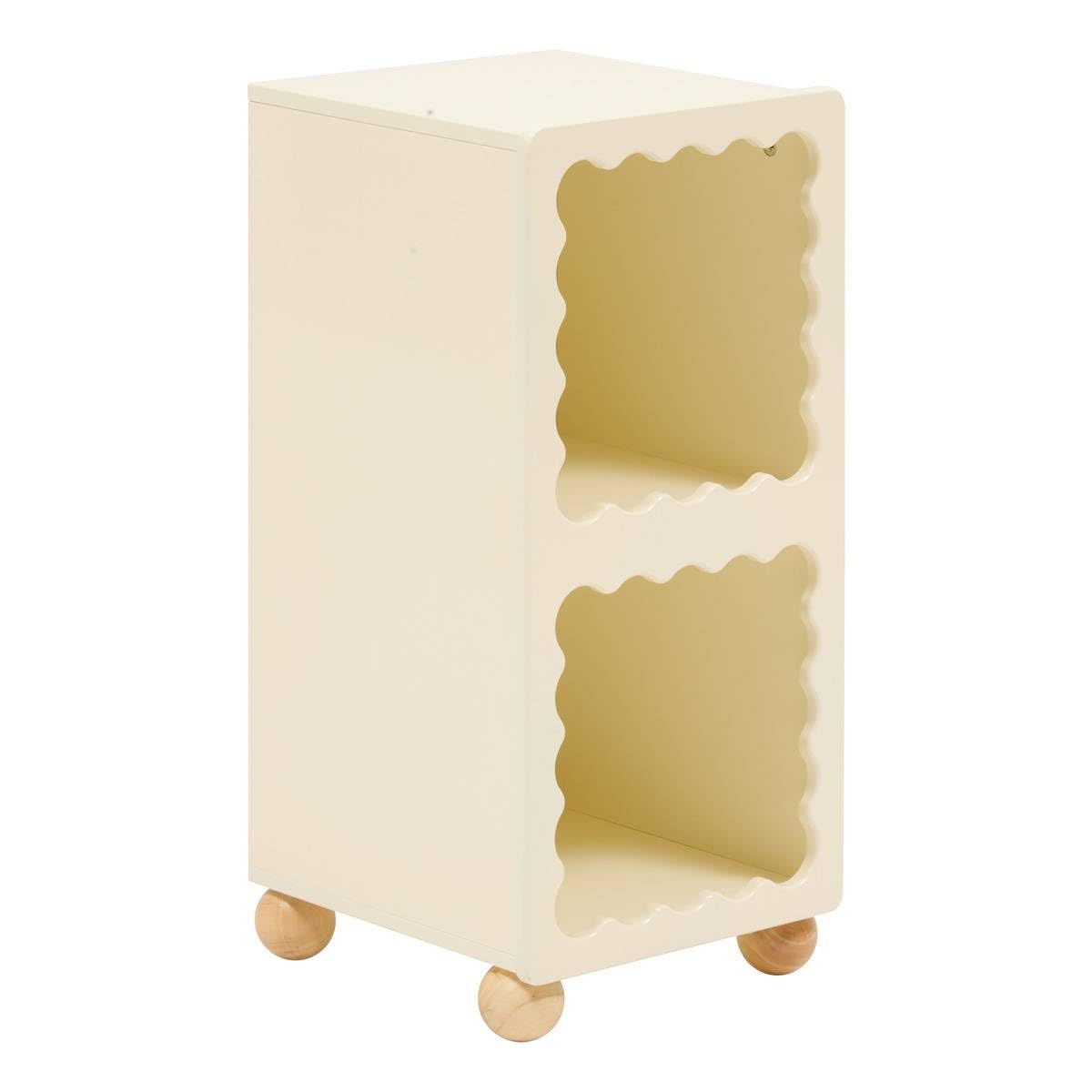 Atmosphera - Meuble de Rangement Enfant bouli 2 Cases Beige 31x30x64 cm