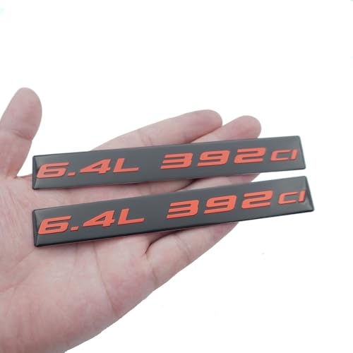 Insignias de aluminio real pulido con letras 392ci para placa de coche y camión