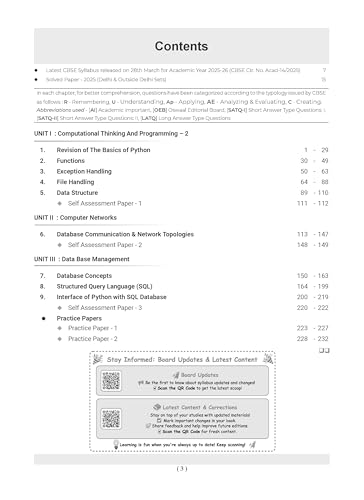 Oswaal CBSE Question Bank Computer Science For Class 12 | Based On Latest CBSE Syllabus with 1500+ Questions | Chapterwise and Topicwise SOLVED PAPERS With Mind Maps & Revision Notes For 2026 Exam