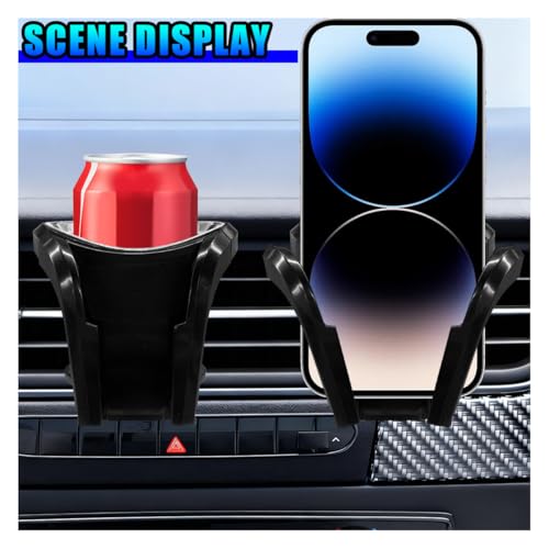Portavasos 2 en 1 con soporte para teléfono para autos miniatura 3