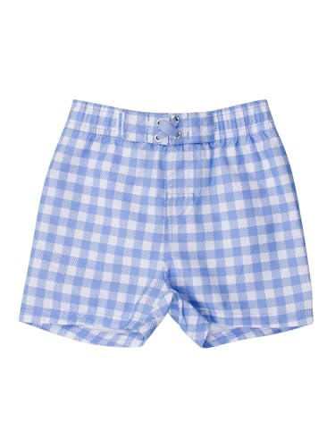 Image of RUGGEDBUTTS Boys UPF50+ Sun Protection Gingham Swim Trunks