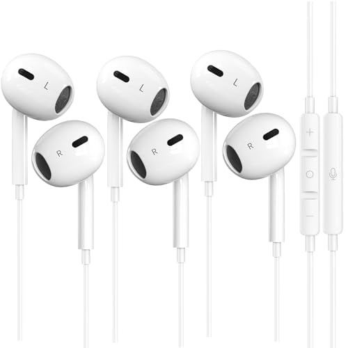 Docutca 3 Packs-for Wired Headphones Wired Earbuds/Earphones Nosie Reduction Built-in Microphone & Volume Control Headsets