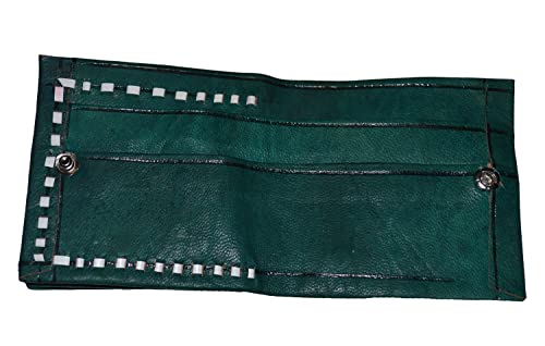 Treasures Of Morocco Moroccan Wallet Coin Genuine Leather Bi-fold Handmade Pocket Unisex Green4