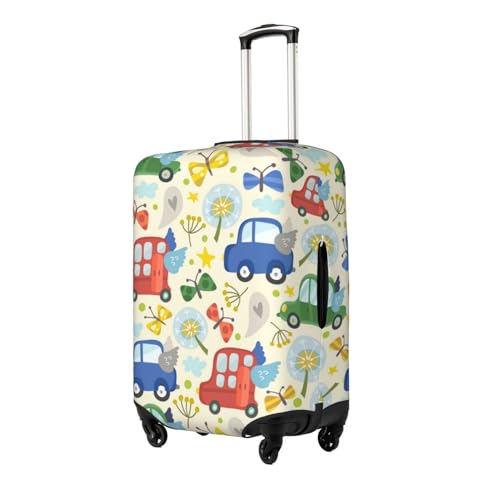 Spandex Travel Luggage Cover Printed Flying Cars Butterflies Double-Sided Suitcase Protector Bag,Dust-Proof Cratch-Resistant Washable Baggage Covers For Kid Adult,Small2