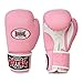 ROYAL FIGHT GEAR Guantes de boxeo de piel genuina, guantes de entrenamiento de boxeo para hombre y mujer, color rosa, 10 oz.