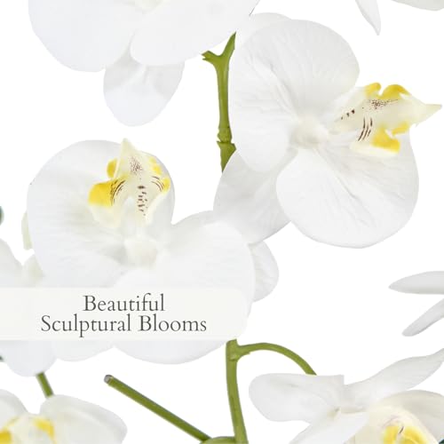 Image of CG Hunter, Faux White Orchid Plant, 23 in, White, Home Decor