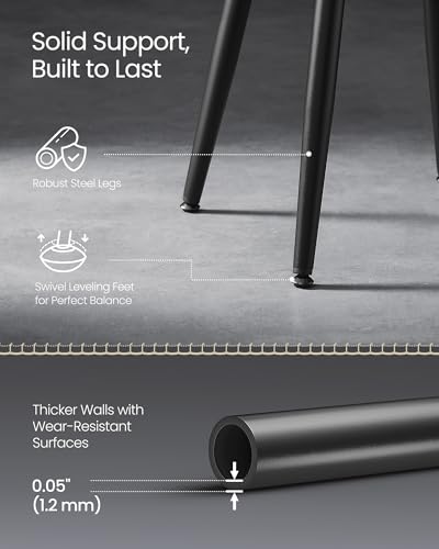 image for VASAGLE EKHO Collection - Dining Chairs Set of 2, Upholstered Kitchen 