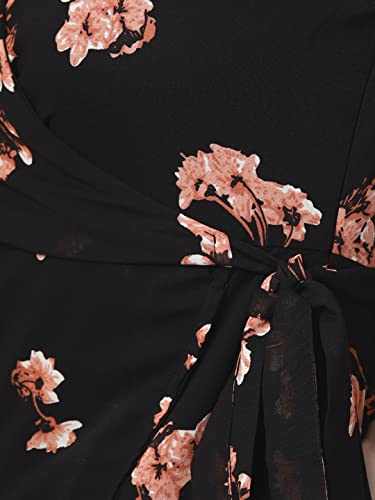 Image of Sassafras Women Floral Wrap Tie Dress