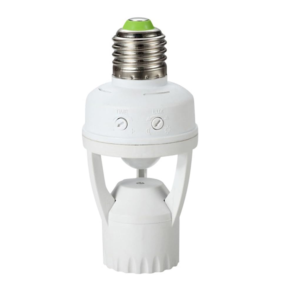 MACLEAN PIR Sensor MCE24 Automatic Light Bulb Holder Dusk Dawn Sensor Detection Security Lamp E27 60W