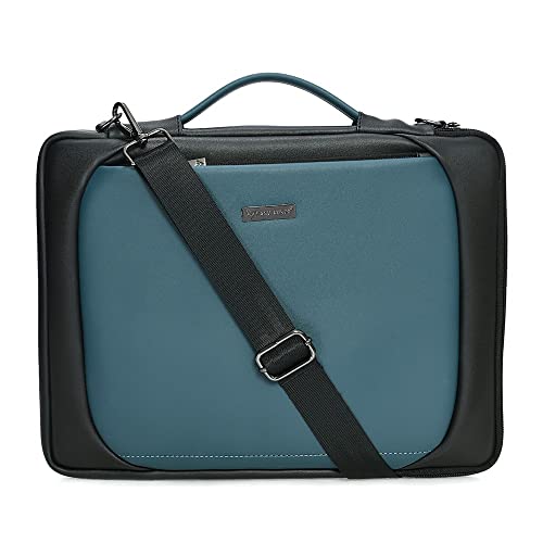 Vaku Luxos® LA ROMANI 14 inch Laptop Bag Refined Premium Collection Leather Organizer Shoulder Sling Office Bag for Men & Women for Laptop and up to 15″ MacBook