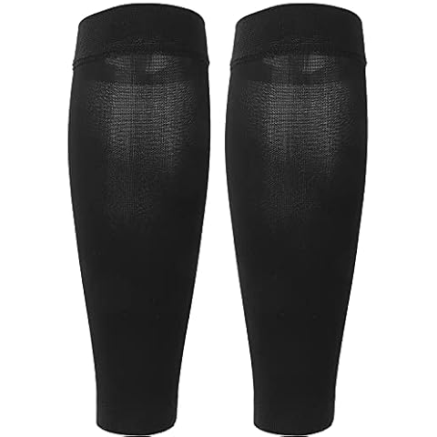 Sports Calf Sleeve, Leg Shaping Nylon Polyurethane Breathable Anti Friction Elastic Compression Socks for Running Hiking for Outdoor Activities(M) Cover