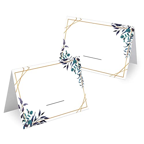 Marque place mariage noel anniversaire 7,4 x 10,5 cm - Porte nom table pour écrire en nombreux modèles différents (100x pièces, Design 1)