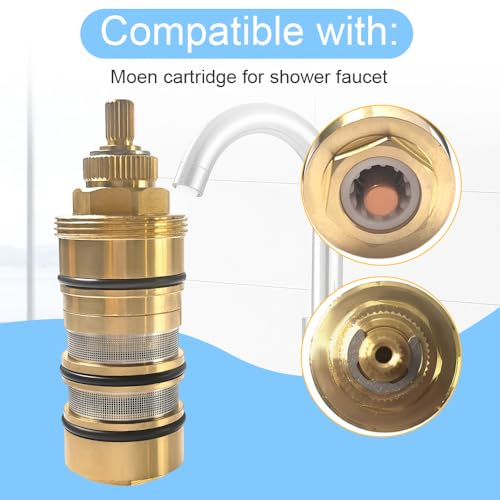 FUZIDDN Thermostatic Water Valve, Replacement for Moen 130156 Thermostatic Cartridge, OEM 130156 Shower Faucet Repair Part by Fuziddn - Used condition - Image 2
