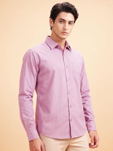 Image of Cozytton Men's Pure Cotton Solid Stylish Casual & Formal Wear Shirt | Stylish Regular Fit Full Sleeve Comfortable Office Party Trendy Shirt - Multi Color