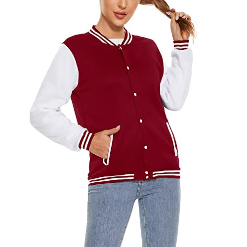 Varsity Jacket Women Men's Baseball School Uniform Button Up Unsex Adult Long Sleeve Coat Fashion Jacket2