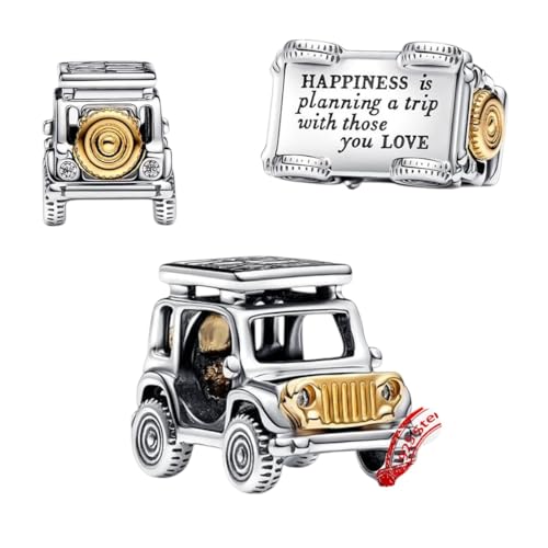 Luxury 925 Sterling Silver Golden Heart Split Charrm Fit Original Bracelet Kute His Her Pendant For Charrm Fine Jewelry