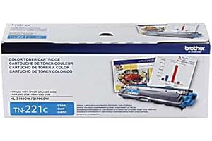 Brother TN221C Cyan Toner Cartridge: Reliable Quality for Crisp Prints