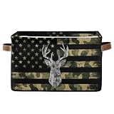 Camo Hunting Rectangular Storage Basket Organizer Bin Shelf Baskets For Clothes Gifts For Home Office Dorm