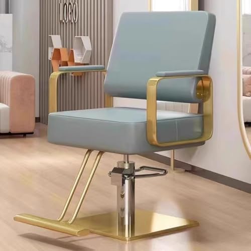 Professional Hydraulic Salon Chair - 360° Reclining, Adjustable Height, Stable Base - Ideal for Hair Salons, Barbershops, and Beauty Studios
