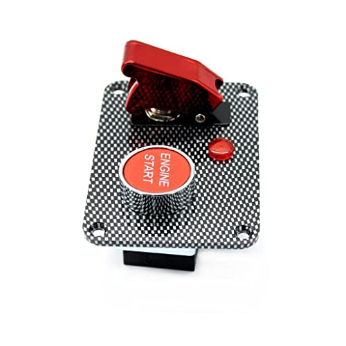 Bothyi Botão de partida para carro Marine Boat RV + interruptor de alternância com painel de cobertu