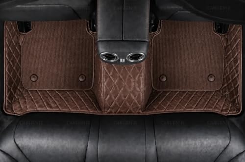 Image of 7D Car Floor Mats for Maruti S-Cross 2017-2020 | Coffee | Waterproof | Anti-Slip | PU Leather | Full Coverage | All Weather | Custom Fitted 7D Car Foot Mats