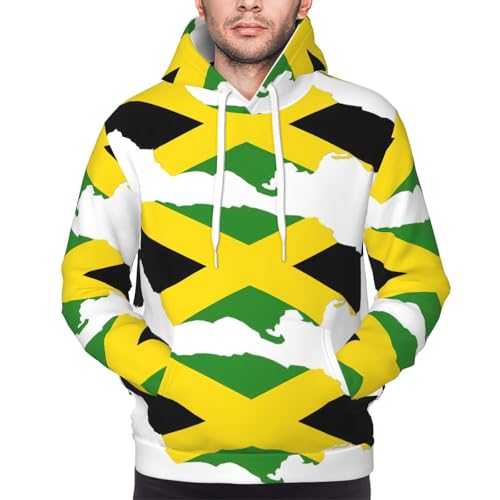 Sweat à capuche homme Jamaïque pull quotidien manches longues - 3