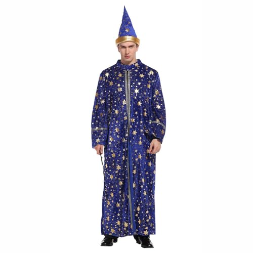 Costume de magicien bleu pour se déguiser facilement à Halloween