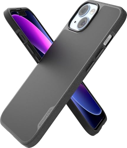 Smartish iPhone 13 Slim Case - Gripmunk Compatible with MagSafe [Lightweight + Protective] Thin Grip Cover with Microfiber Lining - Black Tie Affair