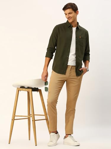 Image of Thomas Scott Men Classic Slim Fit Cotton Casual Full Sleeves Shirt