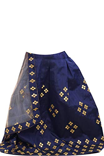 Image of Girl's Tafetta Silk Readymade Lehenga Choli