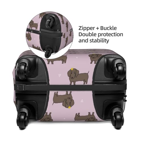 Travel Luggage Cover - Dachshund Dog Puppy No.1050 Washable Suitcase Covers Protector Fits 18-32 Inch Luggage2