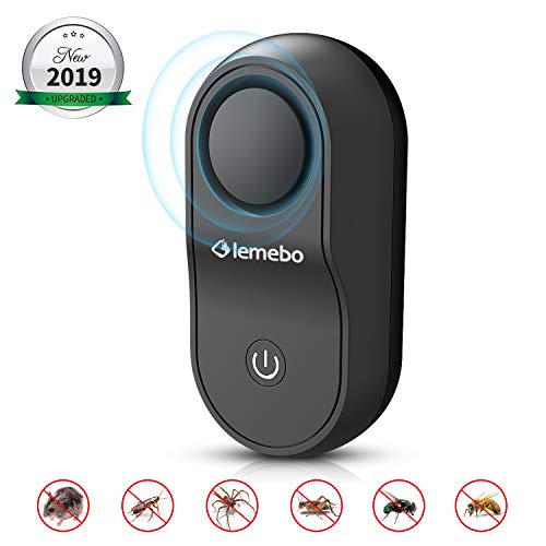Preisvergleich Produktbild lemebo Elektronische Insektenschutzmittel & Innenräumen Pest Repeller Control für Kakerlaken,Ultraschall Schädlingsbekämpfer Moskito,Ameisen und andere Insekten&Nagetier Mause Repeller (Schwarz)