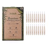 Isshah Biodegradable Bamboo Handle Interdental Brushes Between Teeth Cleaner Deep Clean Toothpick,...