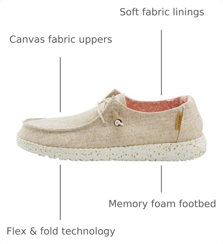Image of HEYDUDE Women's Wendy Chambray | Women's Shoes | Women's Lace Up Loafers | Comfortable & Light-Weight