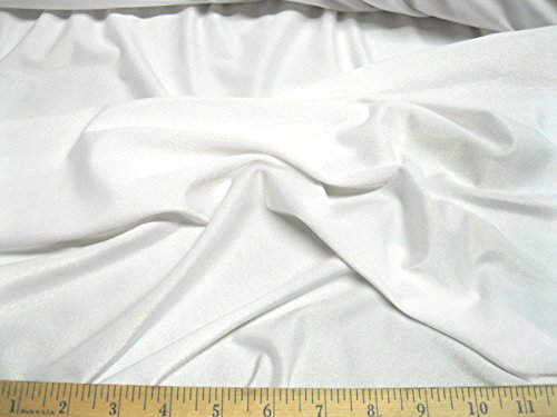 Fabric Polyester Spandex Lycra 4 Way Stretch White LY710