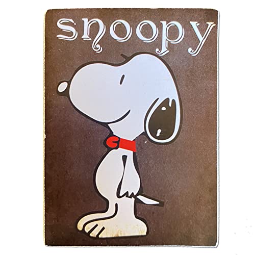 CUCUBA Kustom Art Aimant (aimant) Série Cartoon Snoopy Vintage pour Réfrigérateur/Garage/Bar Impression sur bois 10 x 6 cm Cover