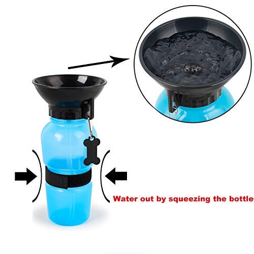 DRODRM-Dog-Water-Bowl-Bottle-Sipper-Portable-Aqua-Dog-Travel-Water-Bottle-Bowl-18-oz-Dog-Bottle-500ml-Auto-Dog-Mug-for-Pets-1PCS-Multi-Color-Plastic