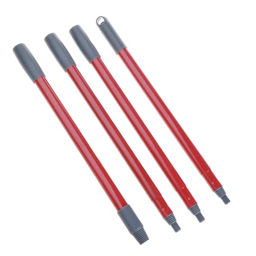 Dcfbkl Bastones de limpieza de hierro intercambiables para sistemas de fregonas giratorias con telescópicos, fácil de almacenar, mango de repuesto para fregonas giratorias MicroLeader Easy Twist
