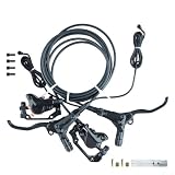 Hydraulisches Scheibenbremsen-Set, Power Off, Doppelbremshebel, SM-Schnittstelle, vorne und hinten, 140 mm, 160 mm, 180 mm, 203 mm, Scheiben-kompatibel, geteilte Halterung, rutschfester Griff für