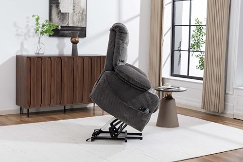 Sillón eléctrico reclinable tela terciopelo gris miniatura 2