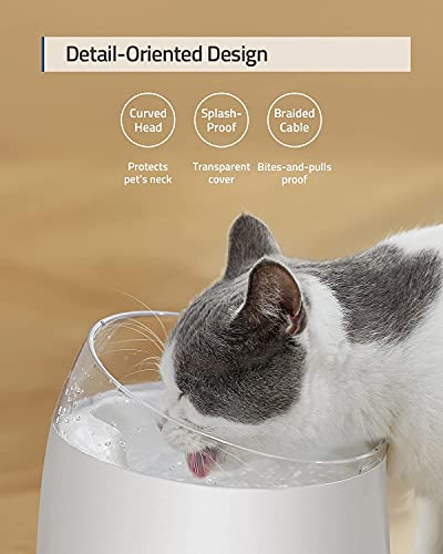 eufy-Pet-Water-Fountain-Cat-Water-Fountain-with-Advanced-Self-Cleaning-System-5W-Powerful-and-Quiet-Pump-Neck-Protection-Design-15-L-Water-Container-Automatic-Drinking-Fountain-for-Cat-and-Dog Dog Water Fountain with Self-Cleaning System