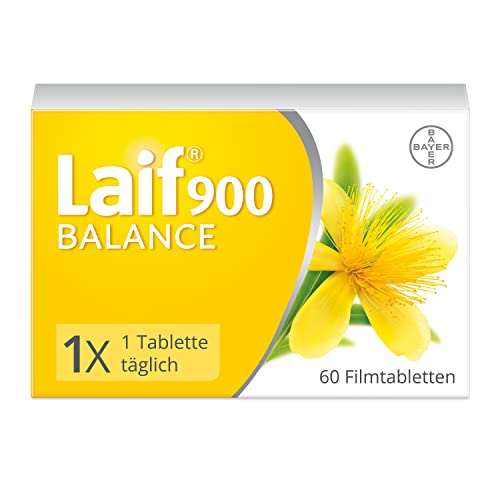 Laif 900 Balance | Johanniskraut | bei Antriebslosigkeit und Stimmungstiefs | mehr Elan Lebensfreude und Gelassenheit | 1 x 60 Stück