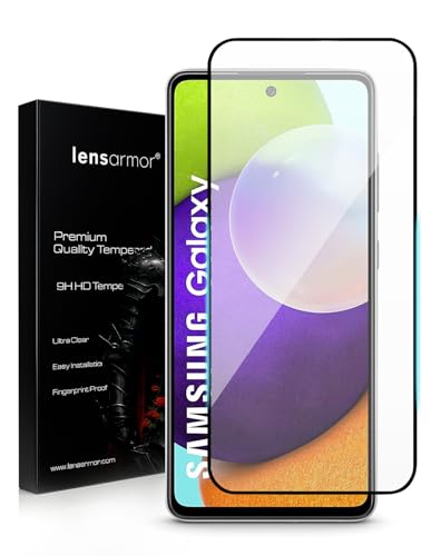 Image of Lensarmor Compatible with Samsung Galaxy M31s / A51 / A52 Screen Protector (1 Pack) - Premium 9H Tempered Glass, Military-Grade Protection, HD Clear Display, Anti-Fingerprint & Case-Friendly Fit