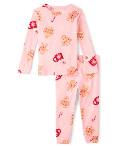 Image of The Children's Place Family Matching Holiday Long Sleeve Pajama Sets, Cotton