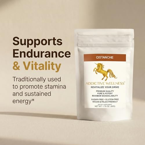 Image of Addictive Wellness Cistanche Extract Powder (Cistanche deserticola), 10:1 Concentrated Extract, Traditionally Used for Vitality & Endurance Support, Wildcrafted, Vegan - 50g