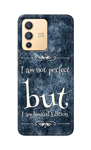 Image of Printed Hard Back Cover Case for Vivo V23 5G Back Cover (I Am Not Perfect I Am Limited Edition) -1803